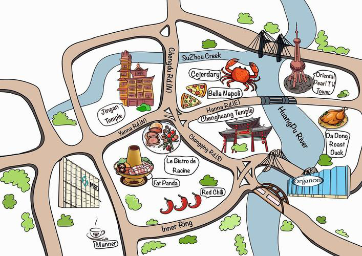 东英镇手绘地图历史的印迹